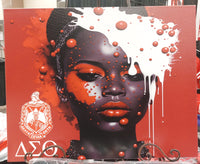 Delta Sigma Theta Wall Art -  Delta Splash  Design