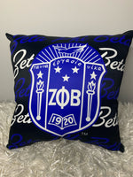 Zeta Phi Beta Square Pillow