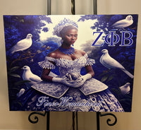 Zeta Phi Beta Wall Art - Elegance at it Finest